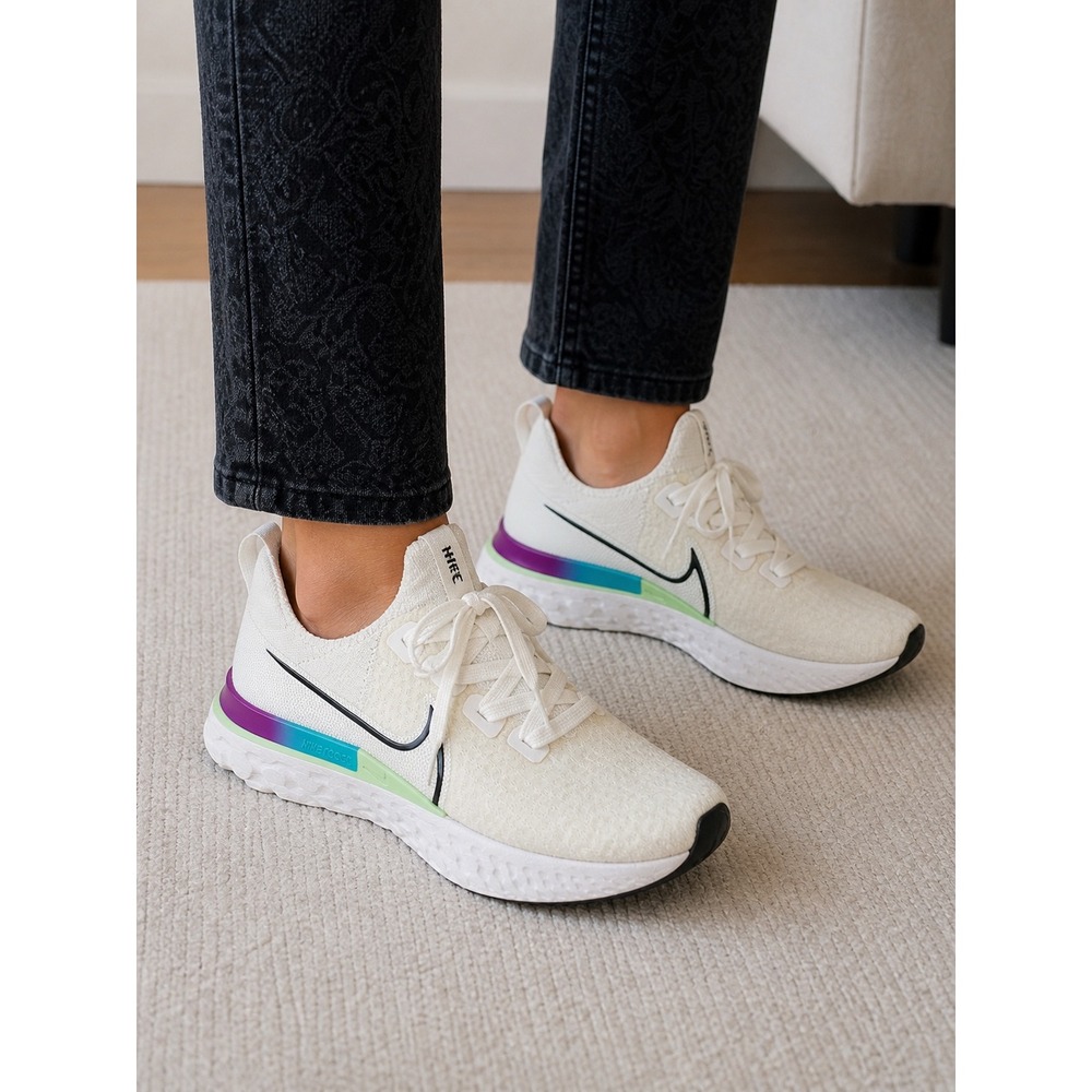 Nike‎ React Infinity Run Flyknit Sail White Gradient CD4372-102 Womens 7.5